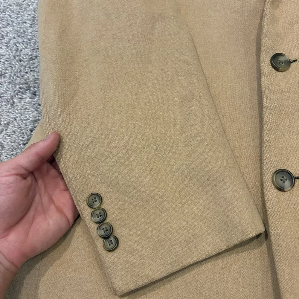 Jos A Bank Blazer Mens 42L Beige Camelhair Sport Coat Old Money Luxury Jacket